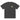 Front view of an oversized tee in Faded Black. A small circular emblem sits on the left chest: a gold ring lettered "MIRACULUM IN CAELO NUMQUAM CADET" in white capitals, with a white winged spearhead standing through its centre and swept wings running out to either side.