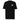 Front view of a t-shirt in Black. A small circular emblem sits on the left chest: a gold ring lettered "MIRACULUM IN CAELO NUMQUAM CADET" in white capitals, with a white winged spearhead standing through its centre and swept wings running out to either side.