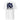 Back view of an t-shirt in white. A detailed blue-toned flower with soft gradients of indigo, slate blue, and muted lavender. Overlaid on the flower is stacked text reading “DO YOU REMEMBER / STEP FORTH INTO THESE GENTLE FLAMES / I AM YOUR MEMORY.” Behind the flower, abstract vertical line shapes in a muted bluish-purple create depth and contrast without overpowering the main illustration.