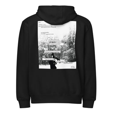 ONCE MORE zip hoodie, black, back only, back, ghost
