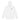 Front view of a zip hoodie in white. A small graphic sits high on the left chest: a loose, hand-drawn halo ring in black tilted above a sharp six-pointed star in soft violet. Both shapes print flat, the ring's brushed edges left rough and unfinished.