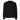 Front view of an longsleeve in black. Design features a small, minimal text print placed on the upper left chest. The word “demiurge” appears in a clean serif font, preceded by a small infinity-shaped symbol. Just beneath it, in tiny handwritten script, the phrase “the mind” is printed in quotation marks.