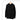 Front view of a hoodie in black. Left plain with no print on the front, the graphic sits entirely on the back of the garment.