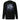 Back view of an sweatshirt in black. A detailed blue-toned flower with soft gradients of indigo, slate blue, and muted lavender. Overlaid on the flower is stacked text reading “DO YOU REMEMBER / STEP FORTH INTO THESE GENTLE FLAMES / I AM YOUR MEMORY.” Behind the flower, abstract vertical line shapes in a muted bluish-purple create depth and contrast without overpowering the main illustration.