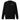 Front view of an sweatshirt in black. A minimalist design placed on the upper left chest shows a compact arrangement of small graphic elements, including a circular icon, the word “KRAMPUS” in bold, and a narrow vertical block with stylized symbols.
