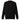 Front view of a sweatshirt in black. A small red infinity-loop motif sits at the center chest as the only graphic — minimalist and restrained, with bold color contrast against the dark fabric.