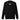 Front view of a Sweatshirt in Black. a small chest graphic pairing a gold cursive wordmark partially overlaid by a bold white stylized emblem, with a block-letter word underneath in the same gold tone