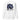 Back view of an sweatshirt in white. A detailed blue-toned flower with soft gradients of indigo, slate blue, and muted lavender. Overlaid on the flower is stacked text reading “DO YOU REMEMBER / STEP FORTH INTO THESE GENTLE FLAMES / I AM YOUR MEMORY.” Behind the flower, abstract vertical line shapes in a muted bluish-purple create depth and contrast without overpowering the main illustration.
