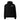 Front view of a oversized hoodie in black. A bold 'DECIMATION' wordmark sits on the left chest in crisp white type, with a small red sparkle accent stamped beside it.