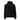 Front view of an oversized hoodie in black. A small left-chest graphic reads 'SOLA EGO' in a high-contrast serif, split across two lines, with two four-pointed star accents in dusty pink flanking the type.