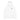 Front view of an oversized hoodie in white. A small graphic sits high on the left chest: a loose, hand-drawn halo ring in black tilted above a sharp six-pointed star in soft violet. Both shapes print flat, the ring's brushed edges left rough and unfinished.