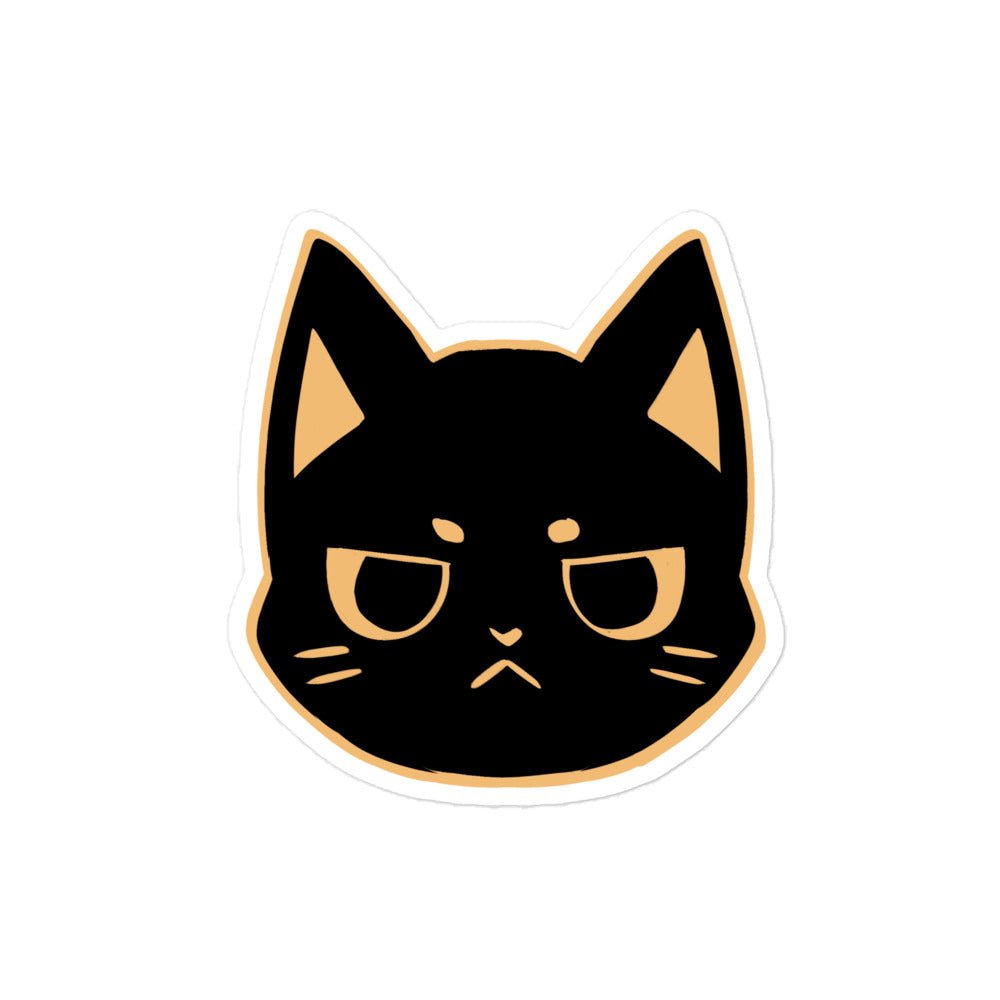 Angy Cat • sticker - Jackler - anime-inspired streetwear - anime clothing