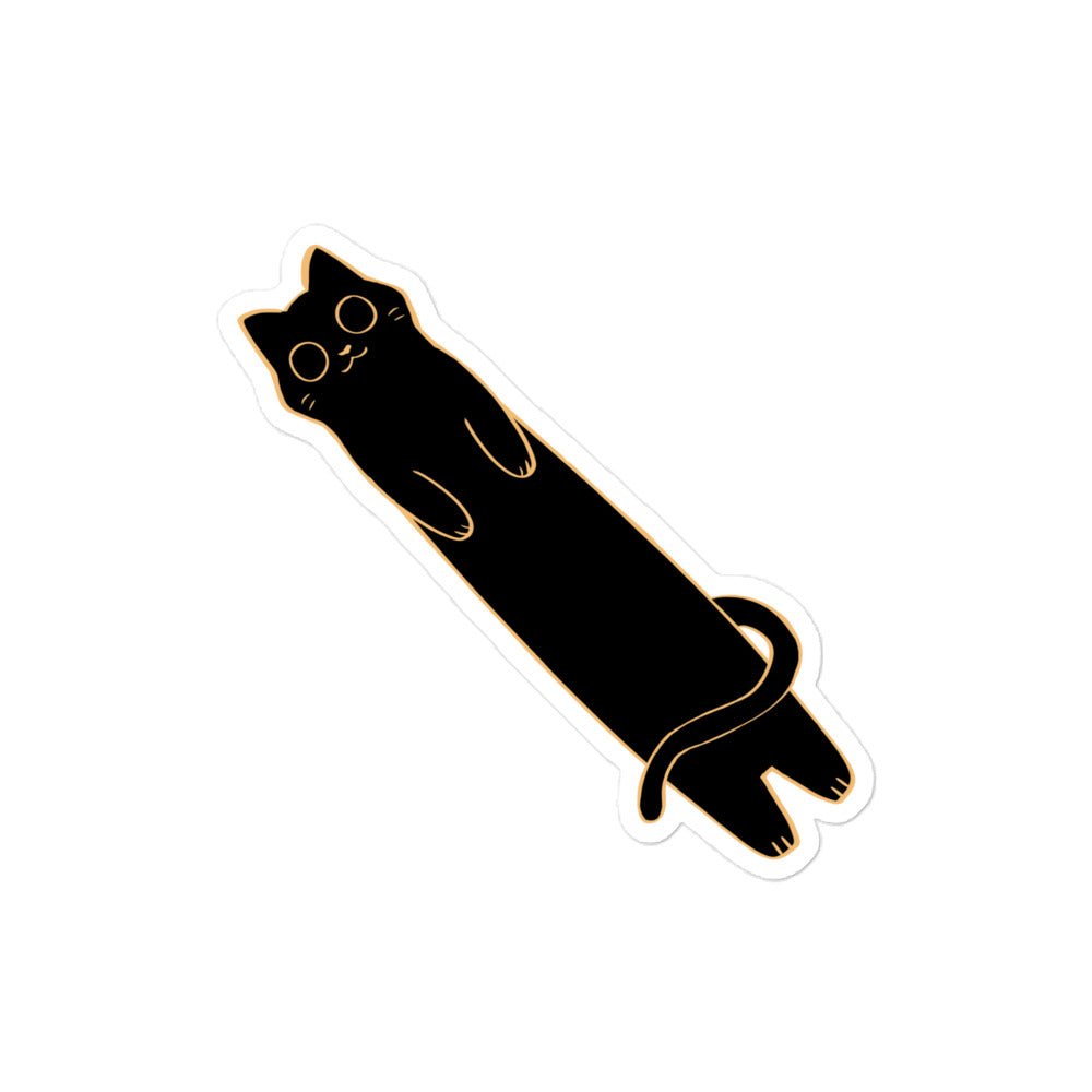 Stretch Cat • sticker - Jackler - anime-inspired streetwear - anime clothing