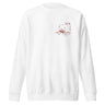 Front view of a solid-colored sweatshirt. A small graphic on the left chest features the text "ALL OR NOTHING" in a fragmented font, combined with high-contrast illustrations of tumbling dice.