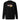 Back view of a solid-colored sweatshirt. A large, chaotic collage graphic on the upper back features the word "SHARK" in a bold font. The design is layered with various handwritten signatures, sketchy scribbles, and abstract background patterns.