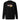 Back view of a solid-colored sweatshirt. A large, chaotic collage graphic on the upper back features the word "SHARK" in a bold font. The design is layered with various handwritten signatures, sketchy scribbles, and abstract background patterns.