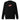 Front view of a solid-colored sweatshirt. A small graphic on the center chest is designed to look like an embroidered sticker, featuring a high-contrast illustration of a fish skeleton inside a rectangular frame.