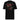 Back view of a solid-colored, shirt. A large collage graphic is centered on the back, dominated by large, overlapping, outline-style typography. The design is layered with rectangular blocks, fine sketchy lines, and multiple smaller blocks of text, creating a deconstructed, schematic look. Featured text includes “Fire” “Atk” “Chevalier” “Dance of fire” “Dreamweave” amongst other phrases.