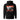 Back view of a solid-colored hoodie. A large graphic on the upper back features a detailed, high-contrast illustration of a futuristic nailgun. The design includes diagonal hazard stripes and schematic-style text and symbols emulating a blueprint.