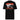 Back view of a solid-colored shirt. A large graphic on the upper back features a detailed, high-contrast illustration of a futuristic nailgun. The design includes diagonal hazard stripes and schematic-style text and symbols emulating a blueprint.