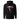 Back view of a solid-colored, hoodie. A large, vertical graphic is centered on the back. It features the word "NOCTURNE" in a stylized font at the top, bisected by a high-contrast, scythe-like shape. The design also includes vertically arranged numbers and smaller blocks of text resembling technical schematics.