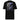 The back of a black oversized t-shirt. It features a large, vertical rectangular graphic with a split design. The left side shows a black-and-white image of waves, while the right side has a purple and black abstract texture of ocean waves. The word "HELEKTRA" is printed vertically in white down the center of the graphic, with a crescent moon symbol at the top.