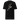 Back view of a solid-colored shirt. A large, vertical collage graphic on the upper back is shaped like a lightning bolt and composed of various abstract textures, lines, and typographic elements.