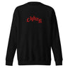 Front view of a solid-colored sweatshirt. The chest features the word "Lighter" embroidered in an arched, gothic-style font.