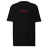 Front view of a solid-colored shirt. The chest features the word "Lighter" embroidered in an arched, gothic-style font.