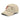 Distressed khaki baseball cap on a white background. The front features an embroidered design with a block of fragmented text in a black, classical-style font. A large, vertical red fern leaf is embroidered over the left side of the text. Small, vertical red text reading "charioteer" and "longs scion" frames the central design.