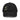 Black distressed baseball cap, front view, showing embroidered white text 'MAGUS(1)' and 'ORPHIE(2)' stacked vertically with bold yellow underlines, visible distressed details on brim and panels.