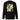 The back of a sweatshirt featuring a large graphic design. The design is centered on the upper back and consists of a spiky, star-like silhouette. Inside the silhouette is an abstract collage of fragmented hands in black and yellow line art, with bold yellow accents and horizontal black lines running through it.