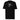 Front view of a solid-colored, shirt. The chest features a collage graphic with a textured, high-contrast vertical shape at its center. This is layered with multiple words in various fonts, such as "absolutes" and "burden," which are crossed by thin horizontal lines.