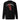 Back view of a solid-colored sweatshirt. A large, ornate graphic on the upper back features the text "at your service" arched over a large, high-contrast gothic monogram. The design is embellished with fine-line scrollwork and 3d lettering of V and L in blackletter font.