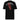 Back view of a solid-colored shirt. A large, ornate graphic on the upper back features the text "at your service" arched over a large, high-contrast gothic monogram. The design is embellished with fine-line scrollwork and 3d lettering of V and L in blackletter font.
