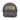 A view of a distressed baseball cap. The front has a horizontal embroidered graphic featuring a rectangular panel with several stylized, high-contrast Chinese characters inside. Above the panel are three four-pointed starbursts.