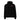 Front view of an oversized hoodie in black. Star Rail Evernight design showing a small red graphic on the left chest. The graphic features the word “Evernight” in a handwritten style above smaller text that reads “Slumber Now, O Wakeful World,” with a Chinese character for “Night.”