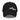 Front view of an baseball cap in black. It features an embroidered logo with the words "spook shack" in a stylized, stacked font, layered over abstract horizontal brush strokes.