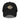 Front view of a baseball cap in Black. A circular emblem is embroidered on the front panel: a gold ring lettered "MIRACULUM IN CAELO NUMQUAM CADET" in white stitching, with a white winged spearhead standing through its centre and swept wings running out to either side. Unstructured six-panel crown, curved brim, adjustable metal buckle.