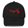 FINE PRINT baseball cap, black, front, default