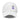 Front view of a baseball cap in white, shown flat. A black embroidered halo above a six-pointed violet star sits on the front panels above the curved brim.