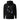 Back view of an hoodie in black. Design features a large graphic showing a silhouette of Cerydra from Honkai: Star Rail, surrounded by abstract line art, handwritten text, strategic grid elements, and chess piece motifs in white and light blue.