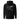 Back view of an hoodie in black. Design is a structured typographic design across the upper back. The composition features a numbered sequence from one to six, each paired with Latin or pseudo-Latin text. The layout is horizontal with thin dividing lines and varied type treatments, creating a grid-like visual system.