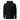 Front view of an hoodie in black. Design features a small logo on the upper chest featuring the words "spook shack" in a stacked, stylized font, with abstract horizontal brush strokes layered behind the text.