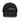 Front view of an distressed hat in black. Evernight inspired design, shows off-centered embroidered text leaning right that reads “SLUMBER NOW O WAKEFUL WORLD.”