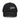 Front view of an distressed hat in black. Design is with embroidered text centered above the brim. The stitching combines serif and script styles, reading “Cordis Germina.”