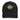 Front view of a distressed hat in Black. A circular emblem is embroidered on the front panel: a plain gold ring, with a white winged spearhead stitched through its centre and swept wings running out to either side. Unstructured six-panel crown, curved brim, hook and loop closure.