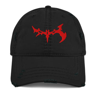 FINE PRINT DISTRESSED HAT