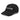 3/4 view of an distressed hat in black. Showcasing the embroidered word “Cerydra” across the crown.