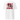 A white tee with a central graphic. The design features the word 'POISE' in a large, deconstructed black font layered over a red rectangle with abstract white patterns. The background includes beige textures and red script accents.